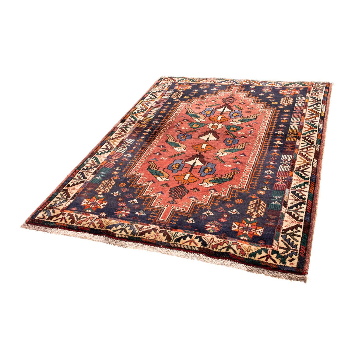 Tapis persan - Nomadic - 168 x 128 cm - bleu foncé