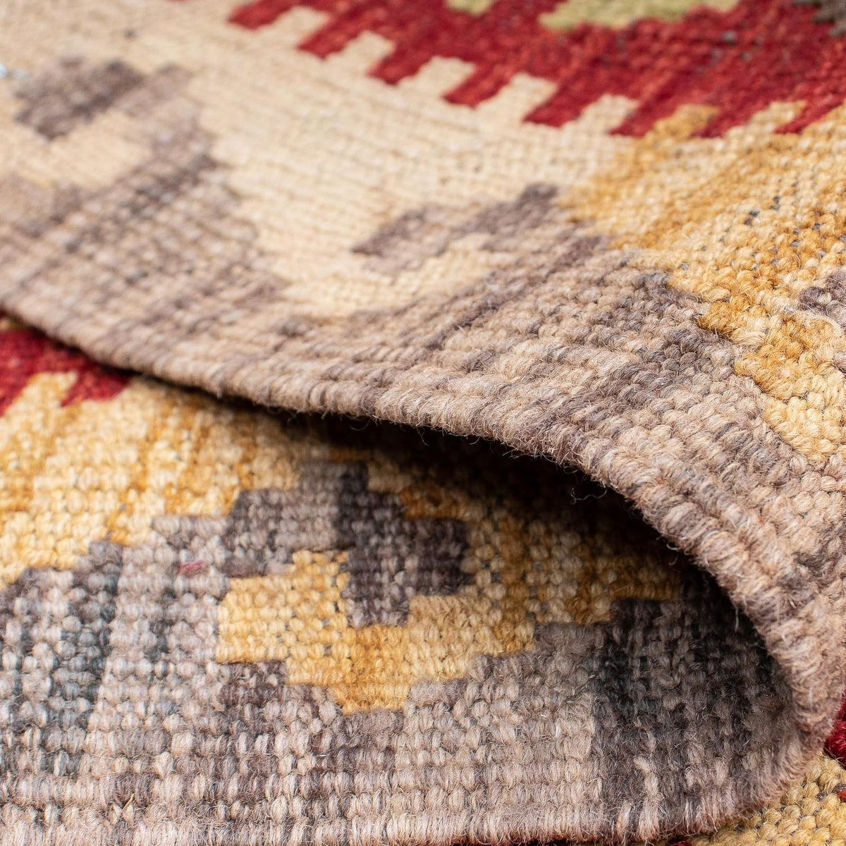 Tapis de couloir Tapis Kelim - Splash - 199 x 65 cm - rouge