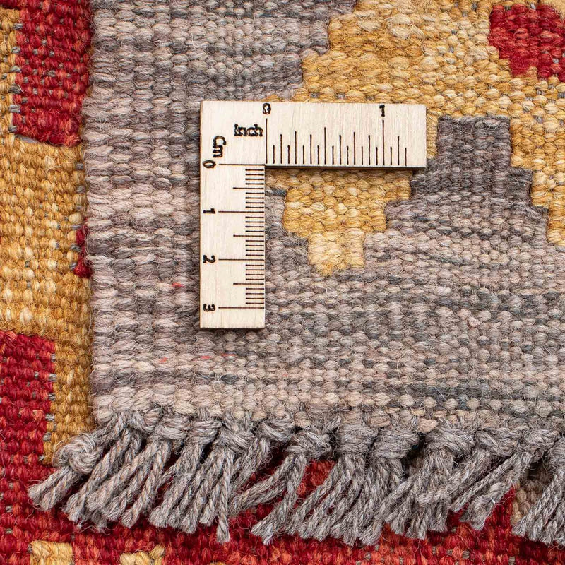 Tapis de couloir Tapis Kelim - Splash - 199 x 65 cm - rouge