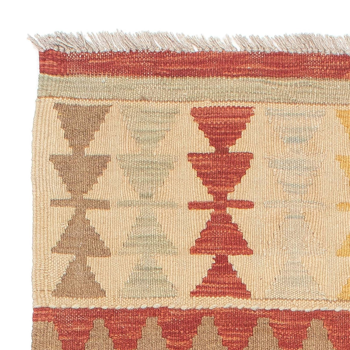 Tapis de couloir Tapis Kelim - Splash - 204 x 67 cm - rouge