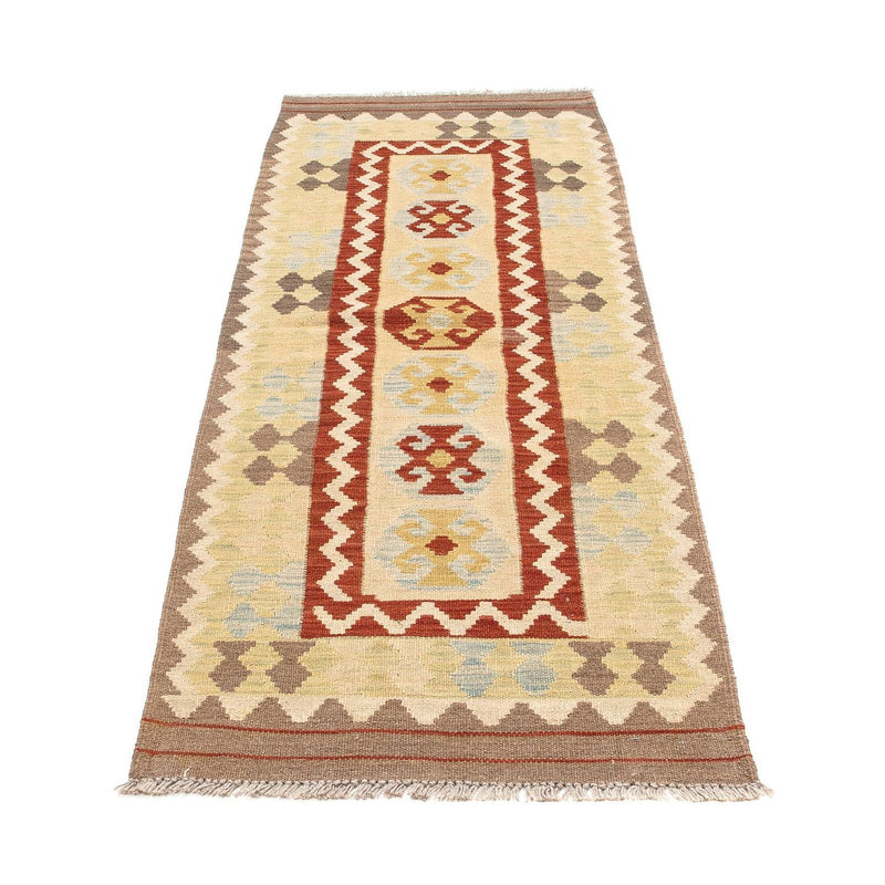 Tapis de couloir Tapis Kelim - Splash - 193 x 63 cm - beige