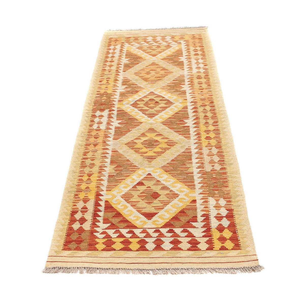 Tapis de couloir Tapis Kelim - Splash - 192 x 65 cm - multicolore