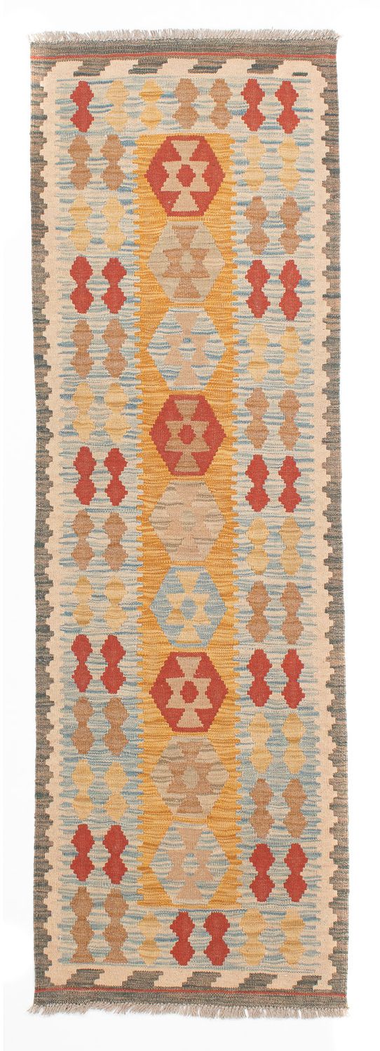 Tapis de couloir Tapis Kelim - Splash - 212 x 65 cm - multicolore