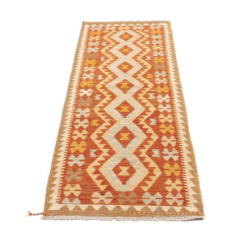 Tapis de couloir Tapis Kelim - Splash - 200 x 62 cm - rouille