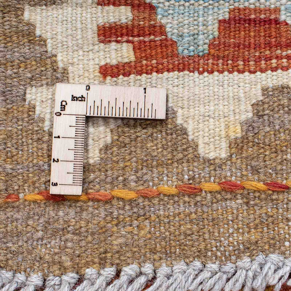 Tapis de couloir Tapis Kelim - Splash - 200 x 62 cm - rouille