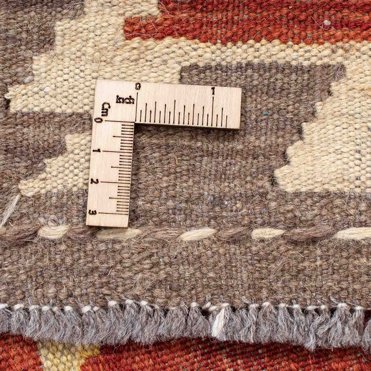 Tapis de couloir Tapis Kelim - Splash - 200 x 66 cm - rouge