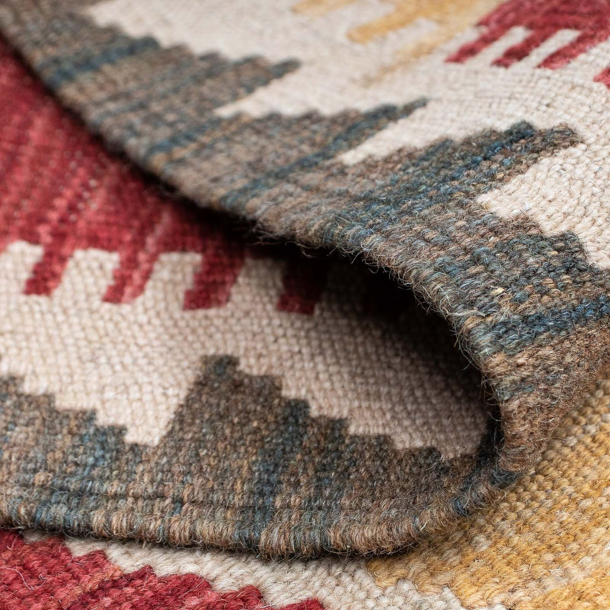 Tapis de couloir Tapis Kelim - Splash - 203 x 69 cm - multicolore