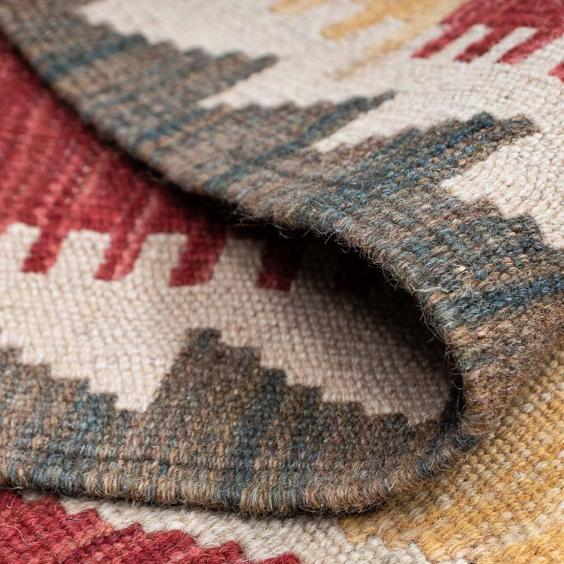 Tapis de couloir Tapis Kelim - Splash - 203 x 69 cm - multicolore