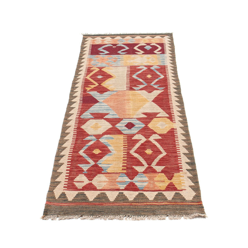 Tapis de couloir Tapis Kelim - Splash - 203 x 69 cm - multicolore