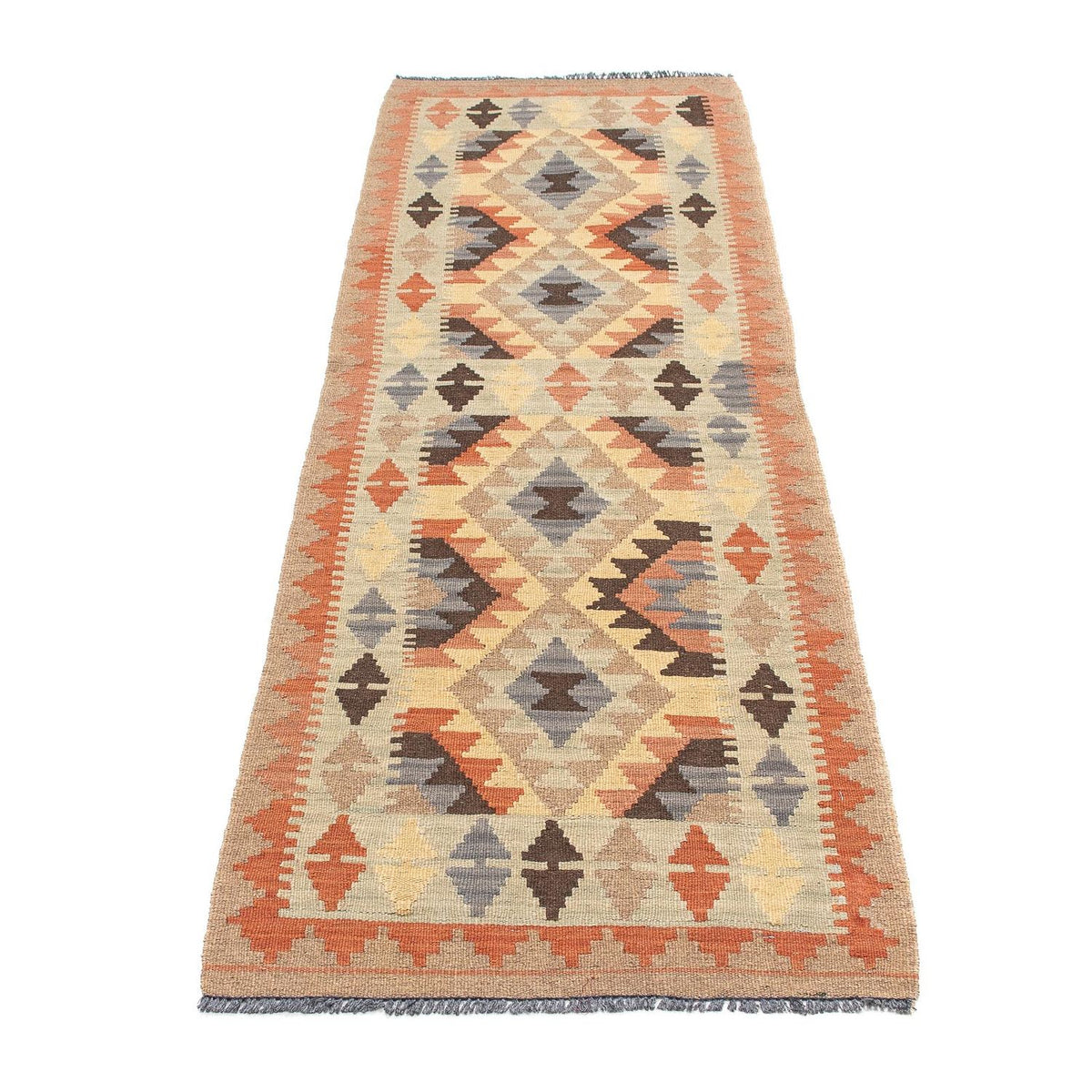Tapis de couloir Tapis Kelim - Splash - 198 x 57 cm - multicolore