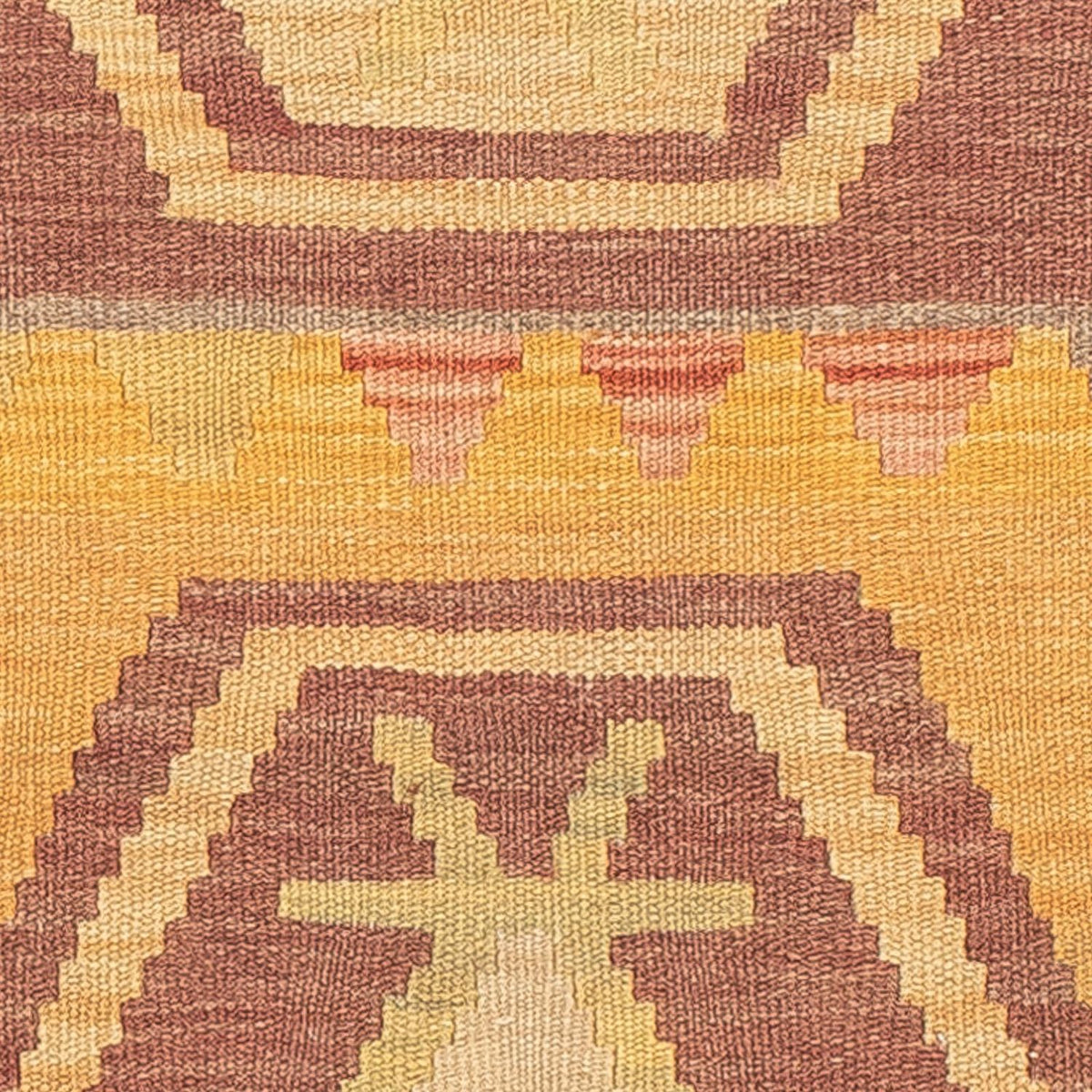 Tapis de couloir Tapis Kelim - Splash - 191 x 52 cm - or