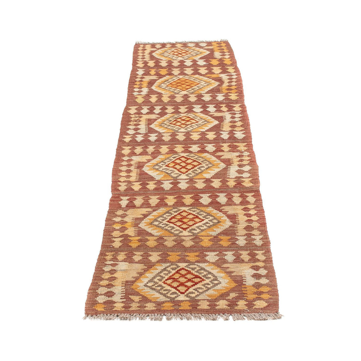 Tapis de couloir Tapis Kelim - Splash - 248 x 49 cm - multicolore