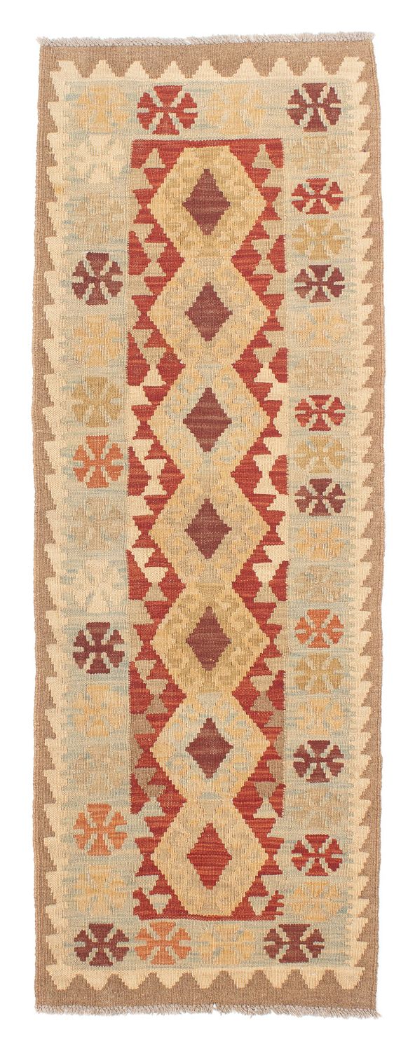 Tapis de couloir Tapis Kelim - Splash - 191 x 60 cm - marron clair
