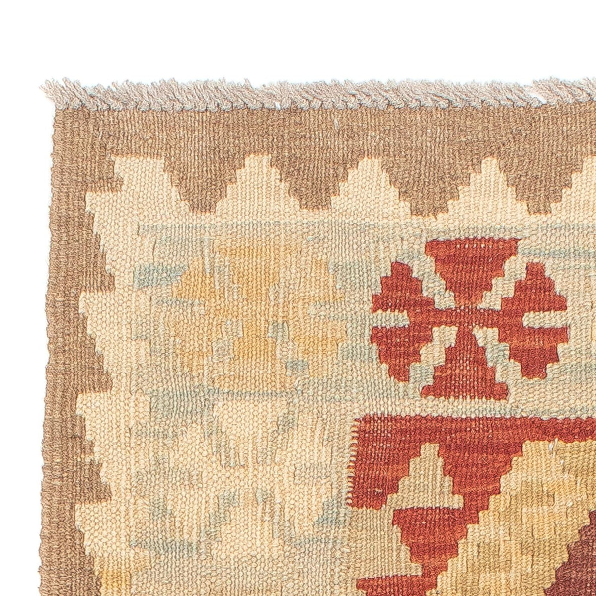 Tapis de couloir Tapis Kelim - Splash - 191 x 60 cm - marron clair