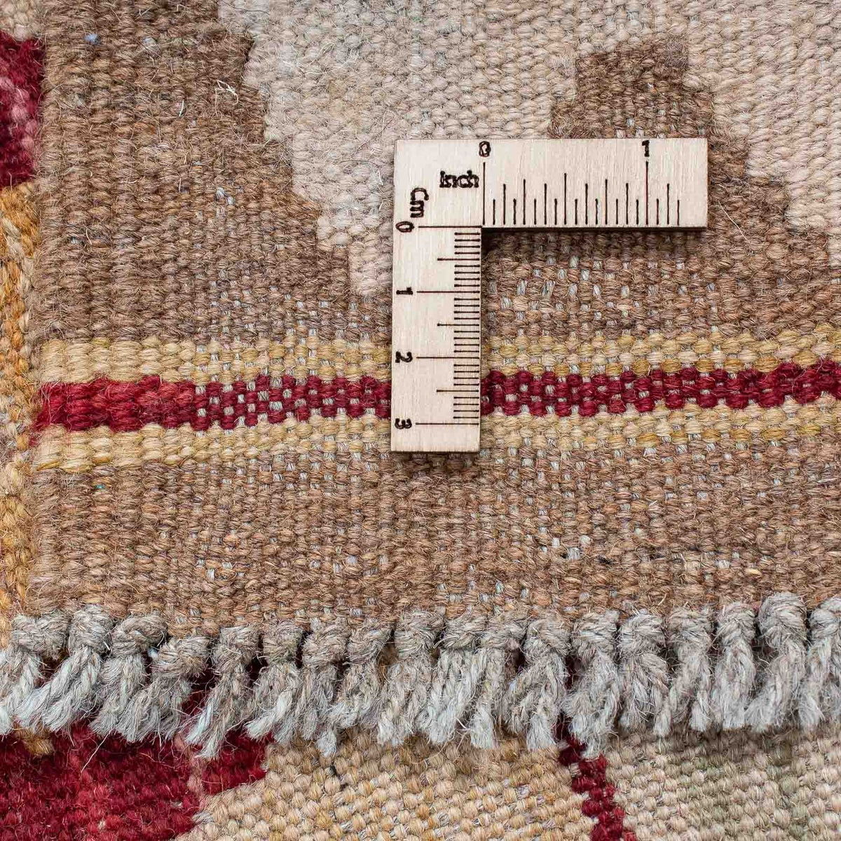 Tapis de couloir Tapis Kelim - Splash - 203 x 68 cm - marron clair