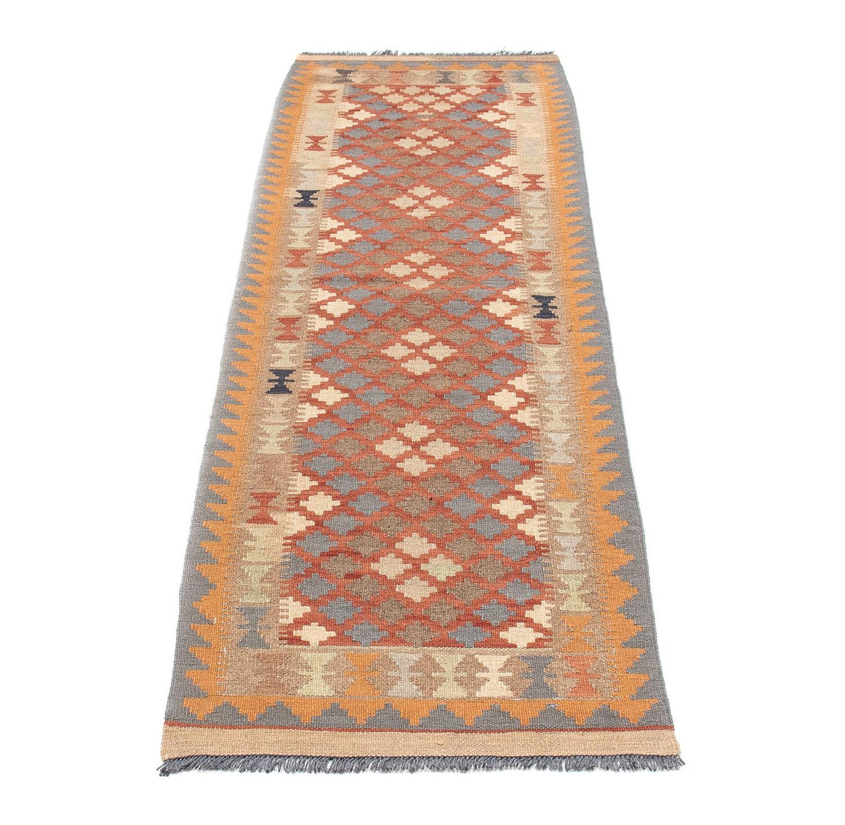 Tapis de couloir Tapis Kelim - Splash - 199 x 57 cm - multicolore