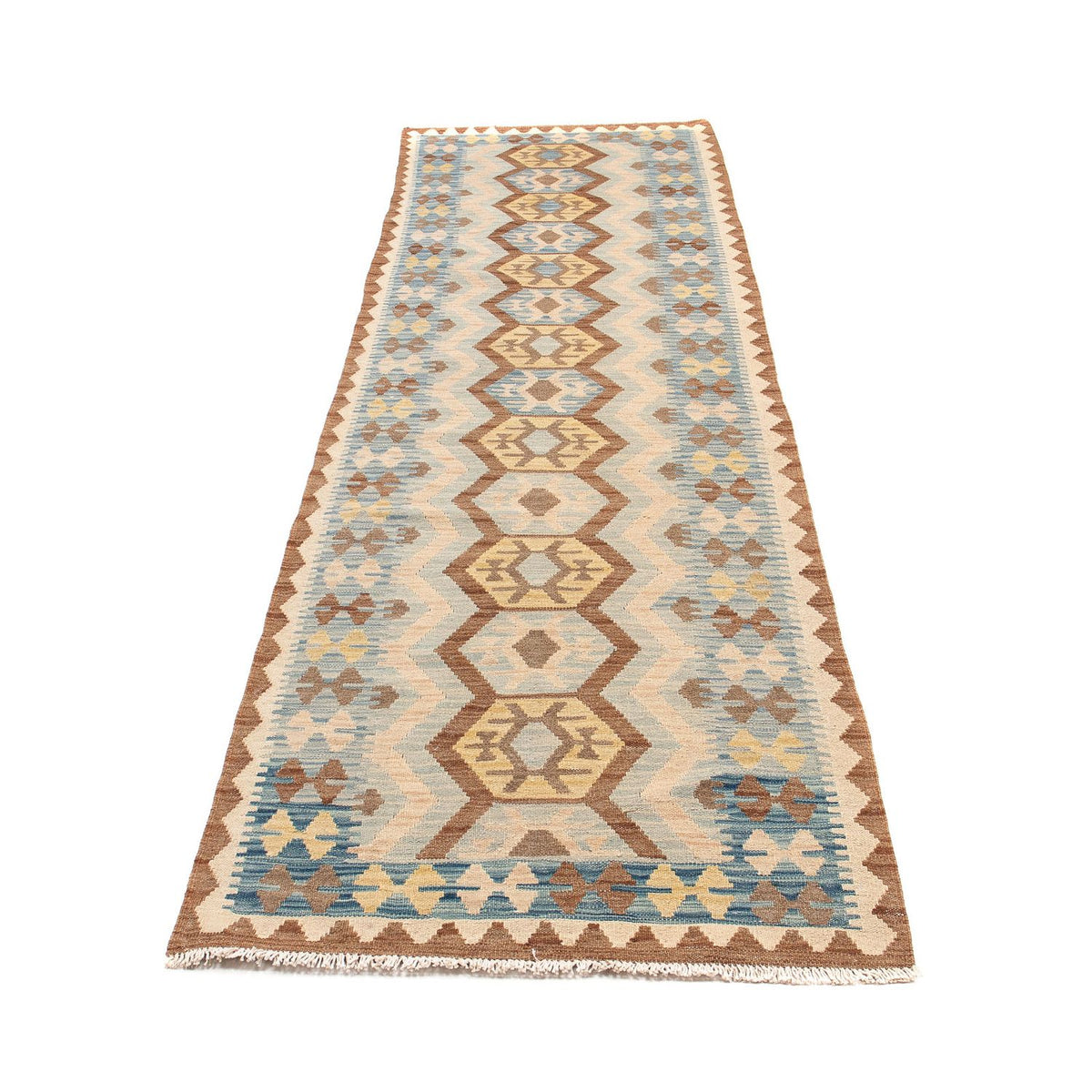 Tapis de couloir Tapis Kelim - Splash - 302 x 80 cm - multicolore