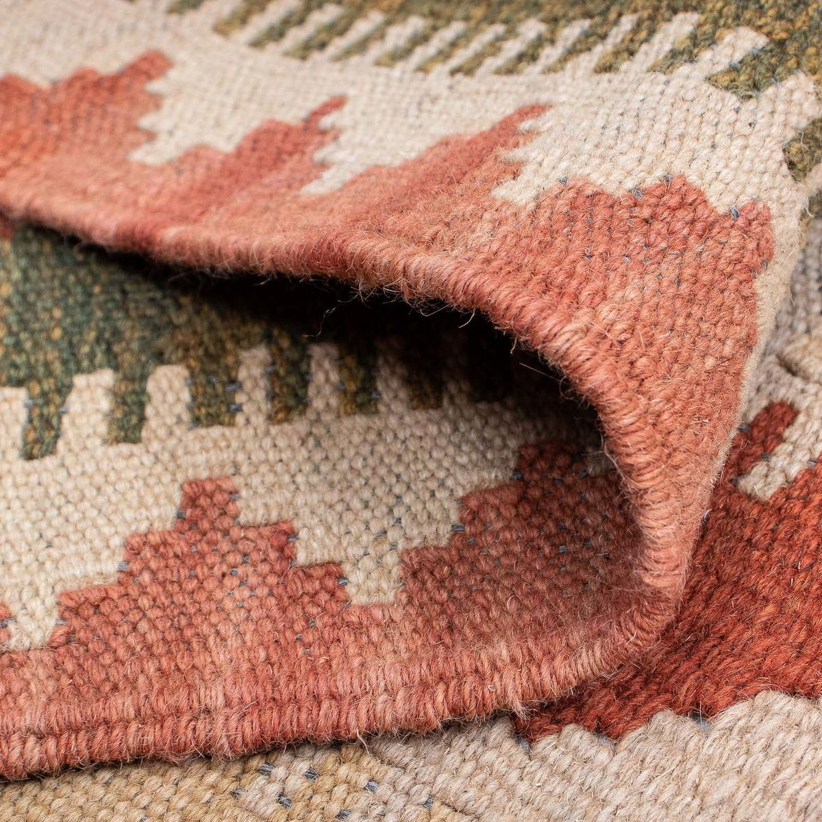 Tapis de couloir Tapis Kelim - Splash - 306 x 82 cm - rouge clair