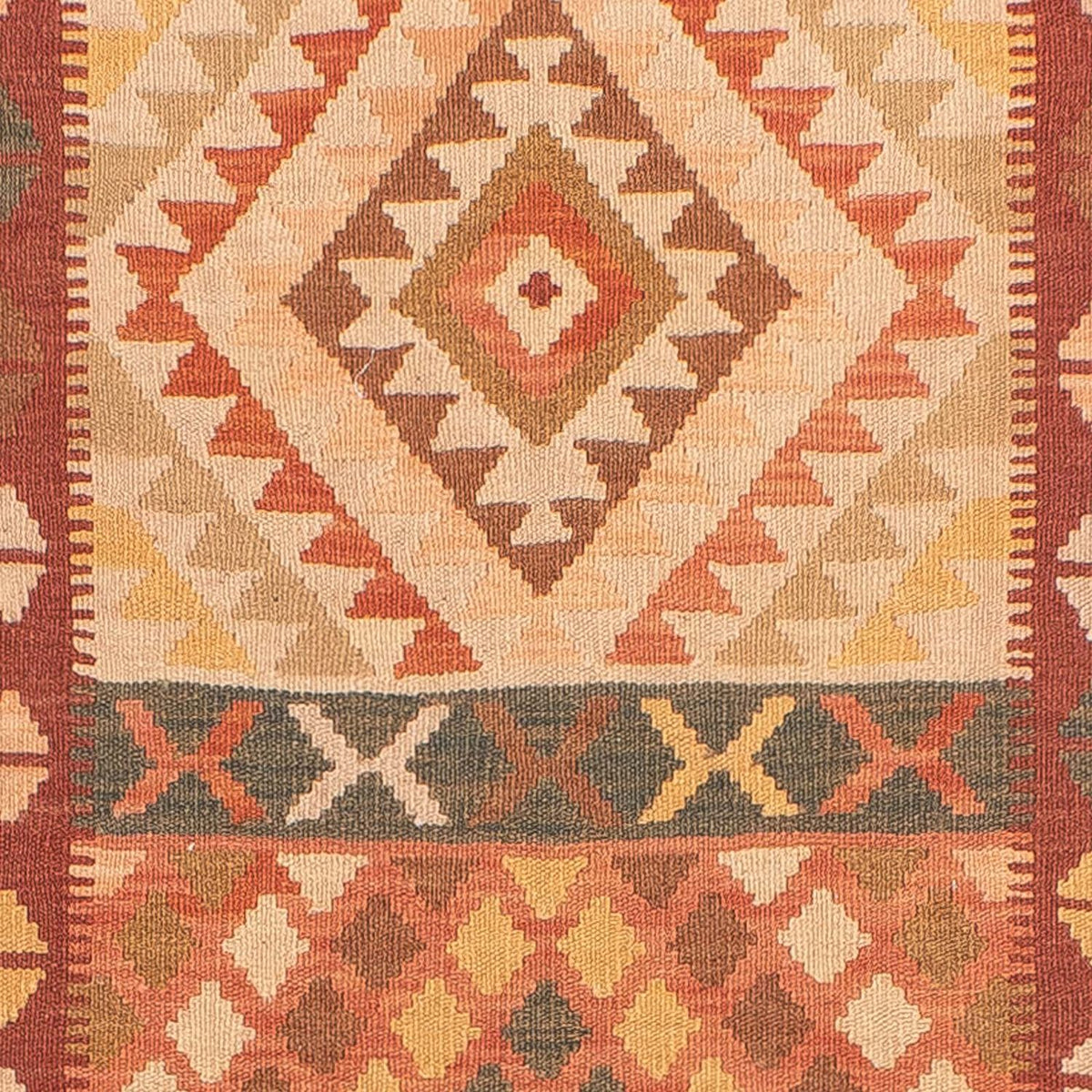 Tapis de couloir Tapis Kelim - Splash - 397 x 95 cm - multicolore