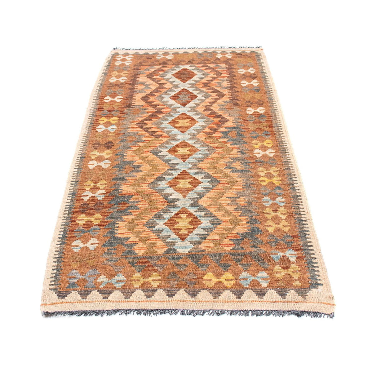 Tapis de couloir Tapis Kelim - Oriental - 199 x 88 cm - marron clair