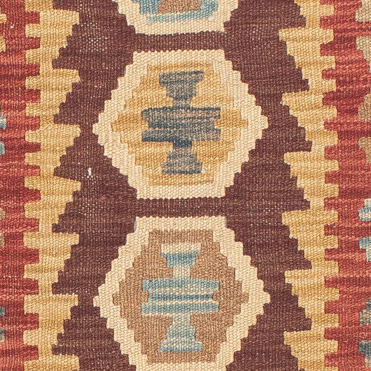 Tapis de couloir Tapis Kelim - Splash - 198 x 64 cm - multicolore
