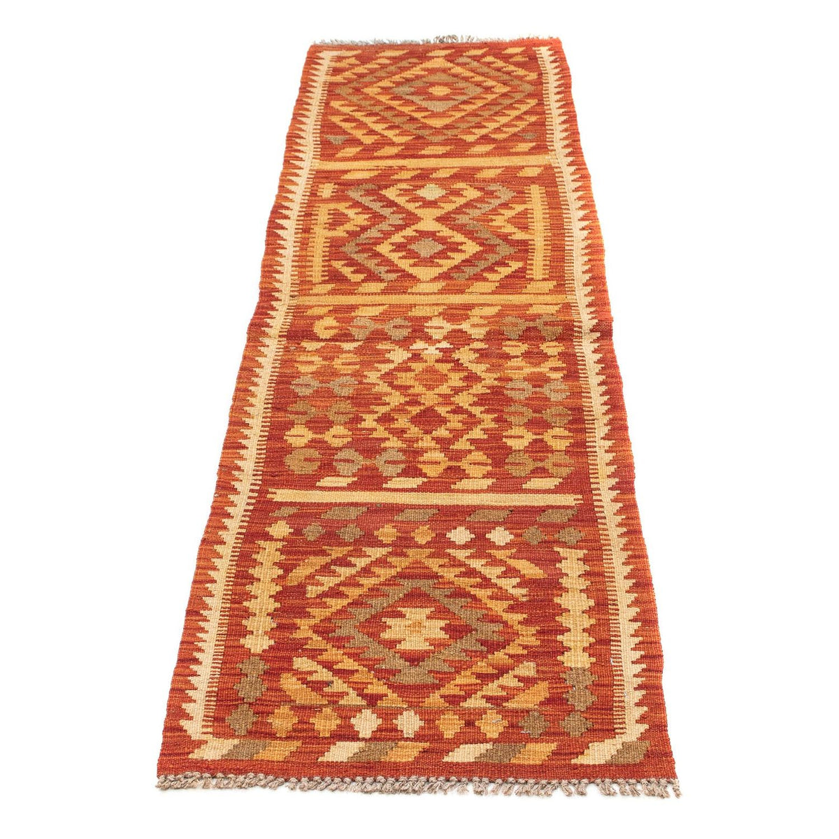 Tapis de couloir Tapis Kelim - Splash - 190 x 47 cm - rouge