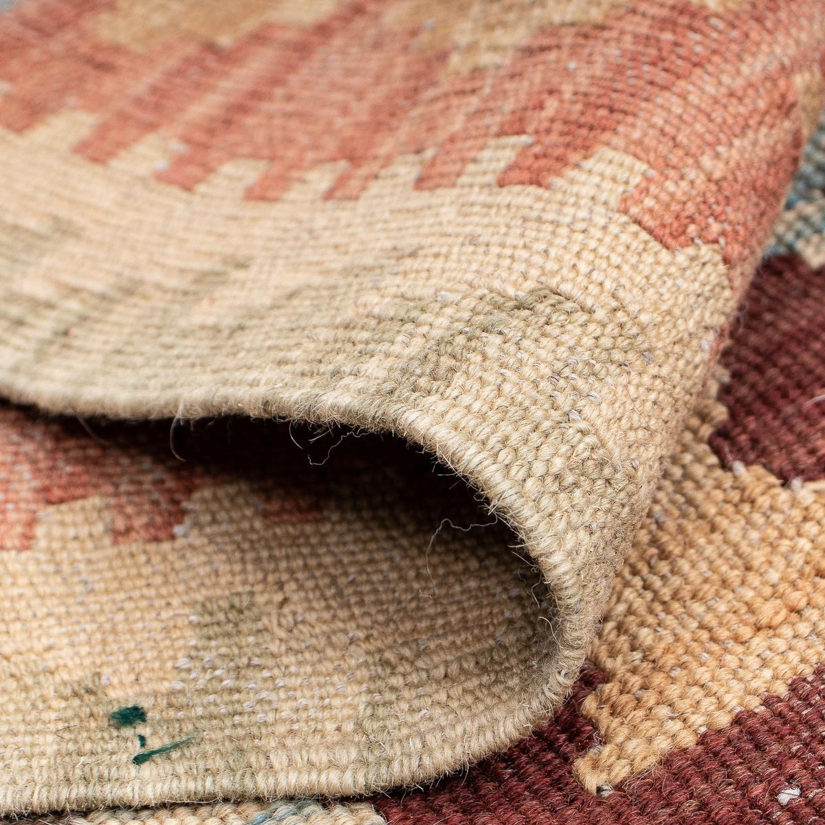 Tapis de couloir Tapis Kelim - Splash - 202 x 67 cm - rouge clair