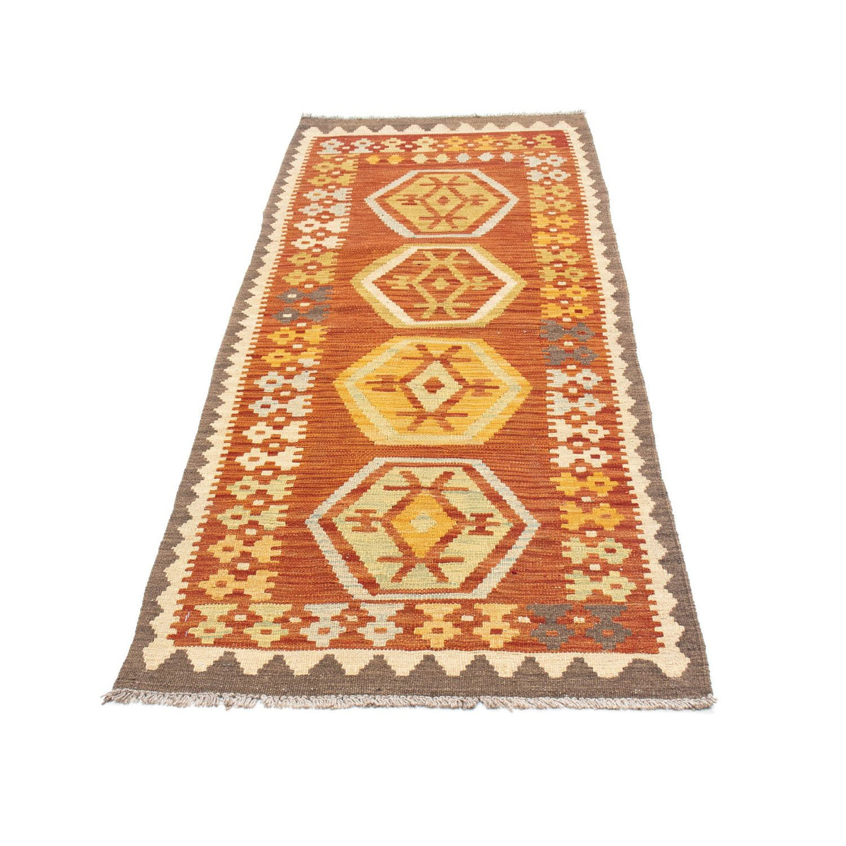 Tapis de couloir Tapis Kelim - Oriental - 191 x 72 cm - rouille