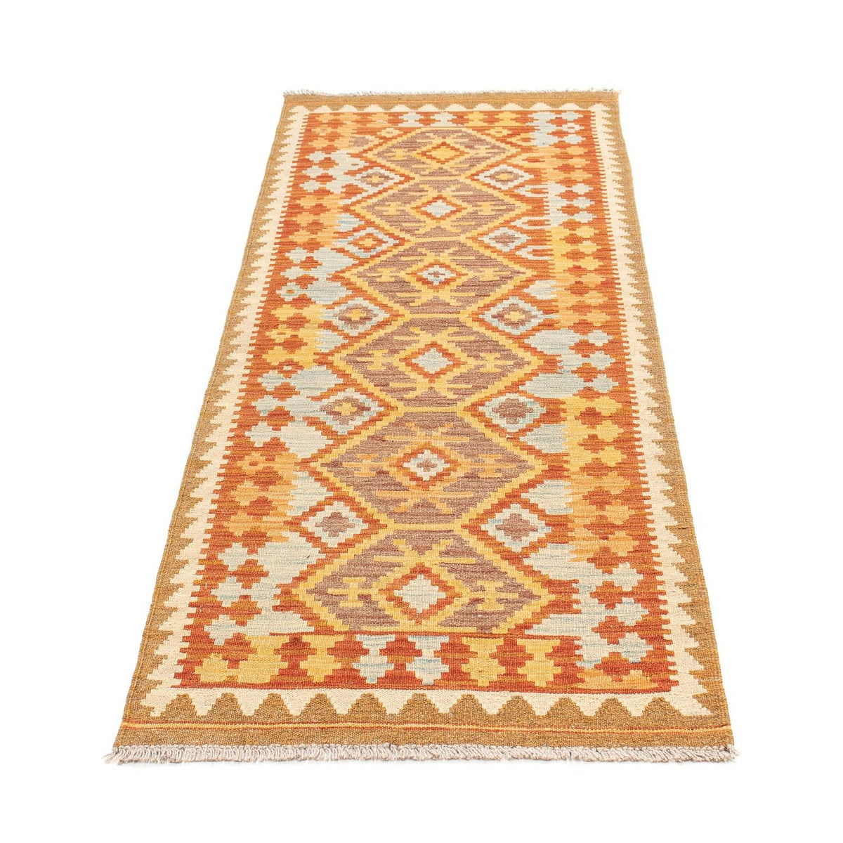 Tapis de couloir Tapis Kelim - Splash - 189 x 69 cm - multicolore