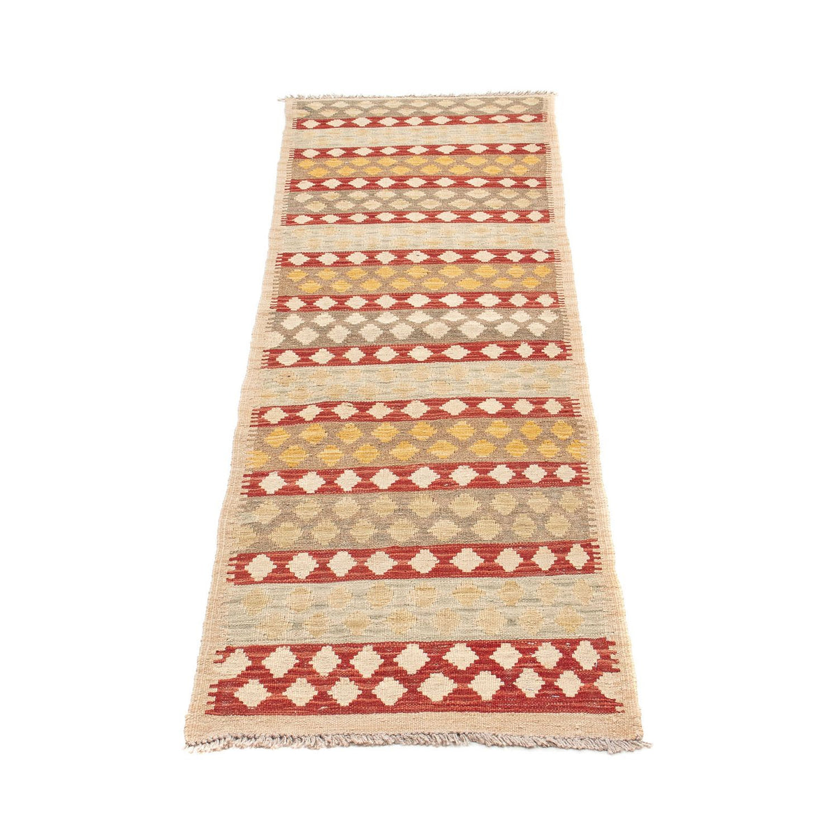 Tapis de couloir Tapis Kelim - Splash - 210 x 56 cm - multicolore