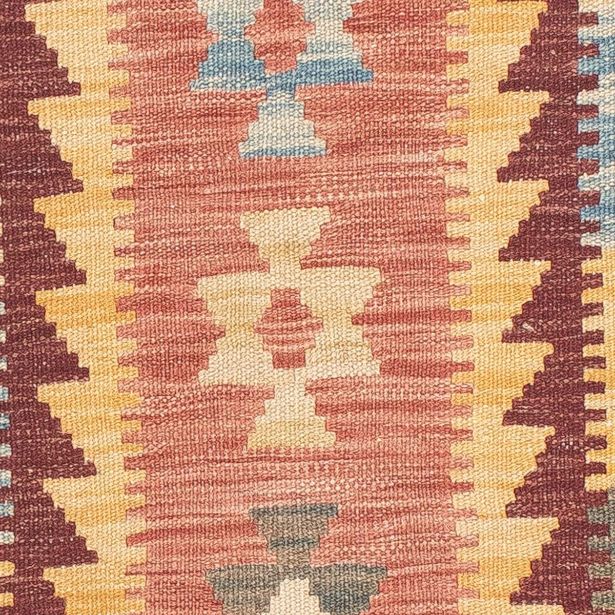 Tapis de couloir Tapis Kelim - Splash - 200 x 65 cm - rouge clair