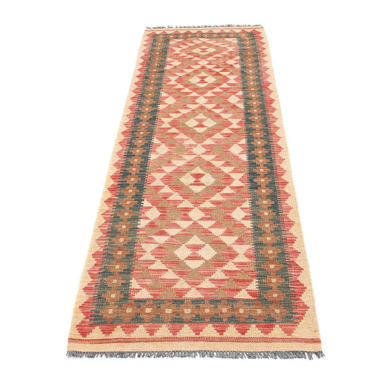 Tapis de couloir Tapis Kelim - Splash - 203 x 60 cm - rouge clair