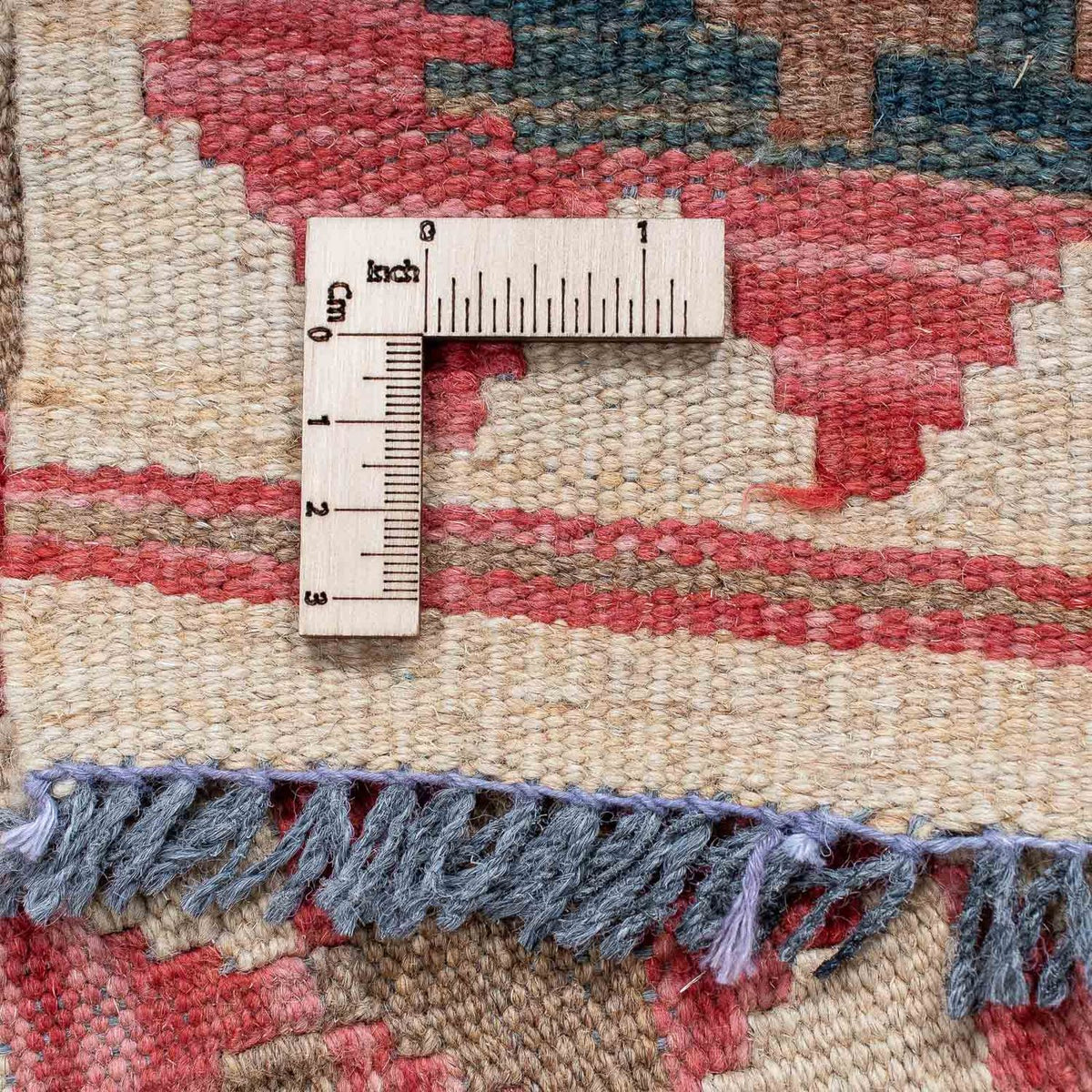 Tapis de couloir Tapis Kelim - Splash - 203 x 60 cm - rouge clair