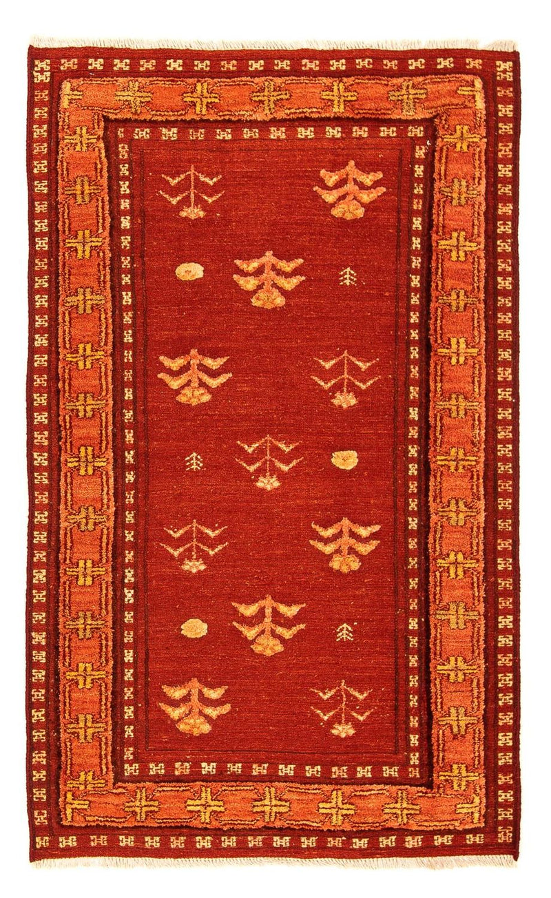 Tapis Gabbeh - Loribaft Persan - 150 x 97 cm - rouge foncé