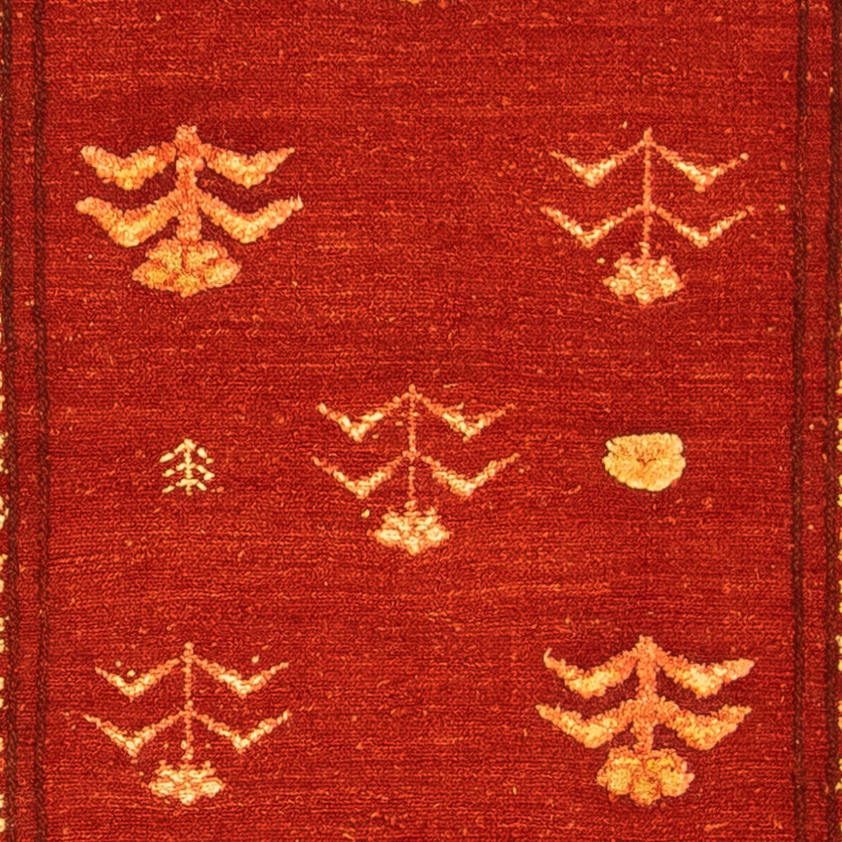 Tapis Gabbeh - Loribaft Persan - 150 x 97 cm - rouge foncé