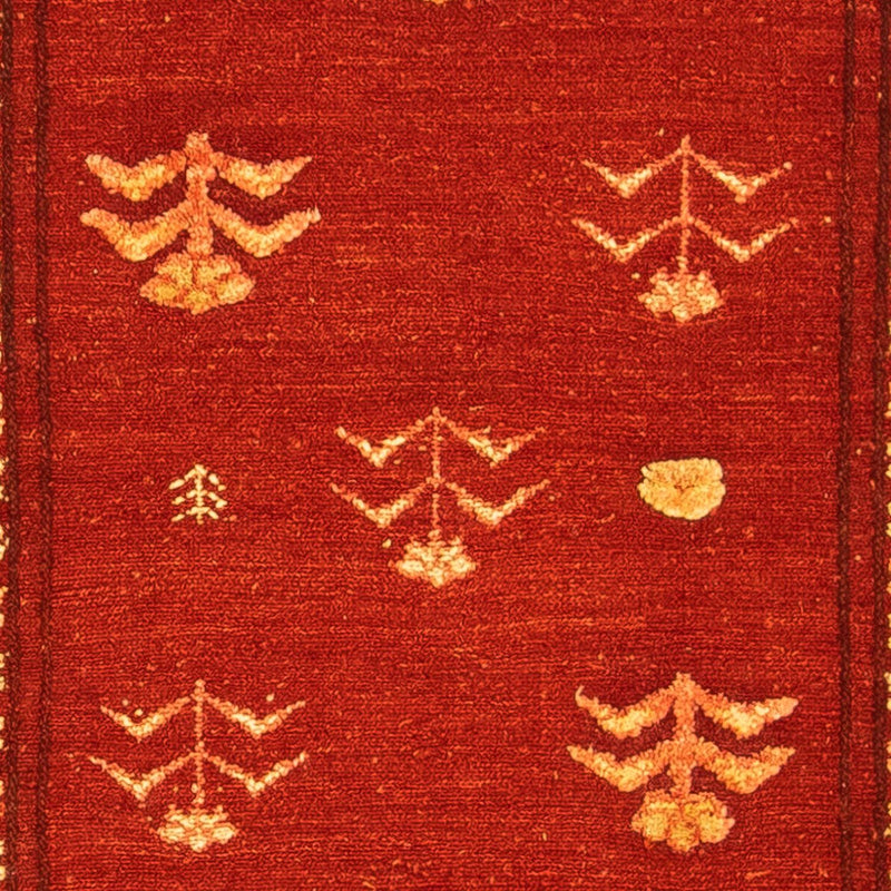 Tapis Gabbeh - Loribaft Persan - 150 x 97 cm - rouge foncé