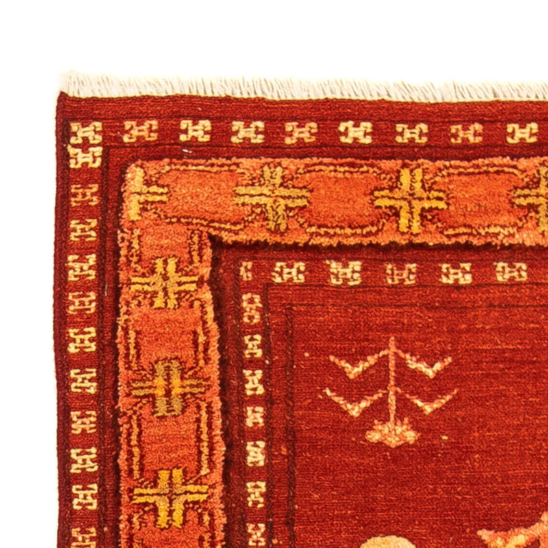 Tapis Gabbeh - Loribaft Persan - 150 x 97 cm - rouge foncé