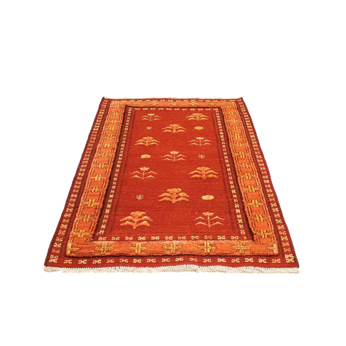 Tapis Gabbeh - Loribaft Persan - 150 x 97 cm - rouge foncé