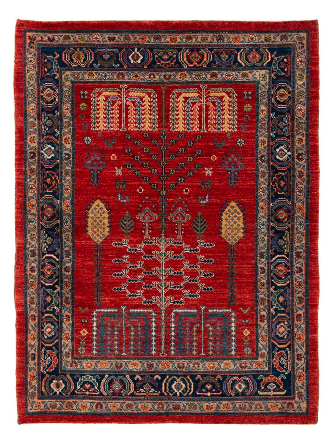 Tapis Gabbeh - Persan Kashkuli - 120 x 85 cm - rouge