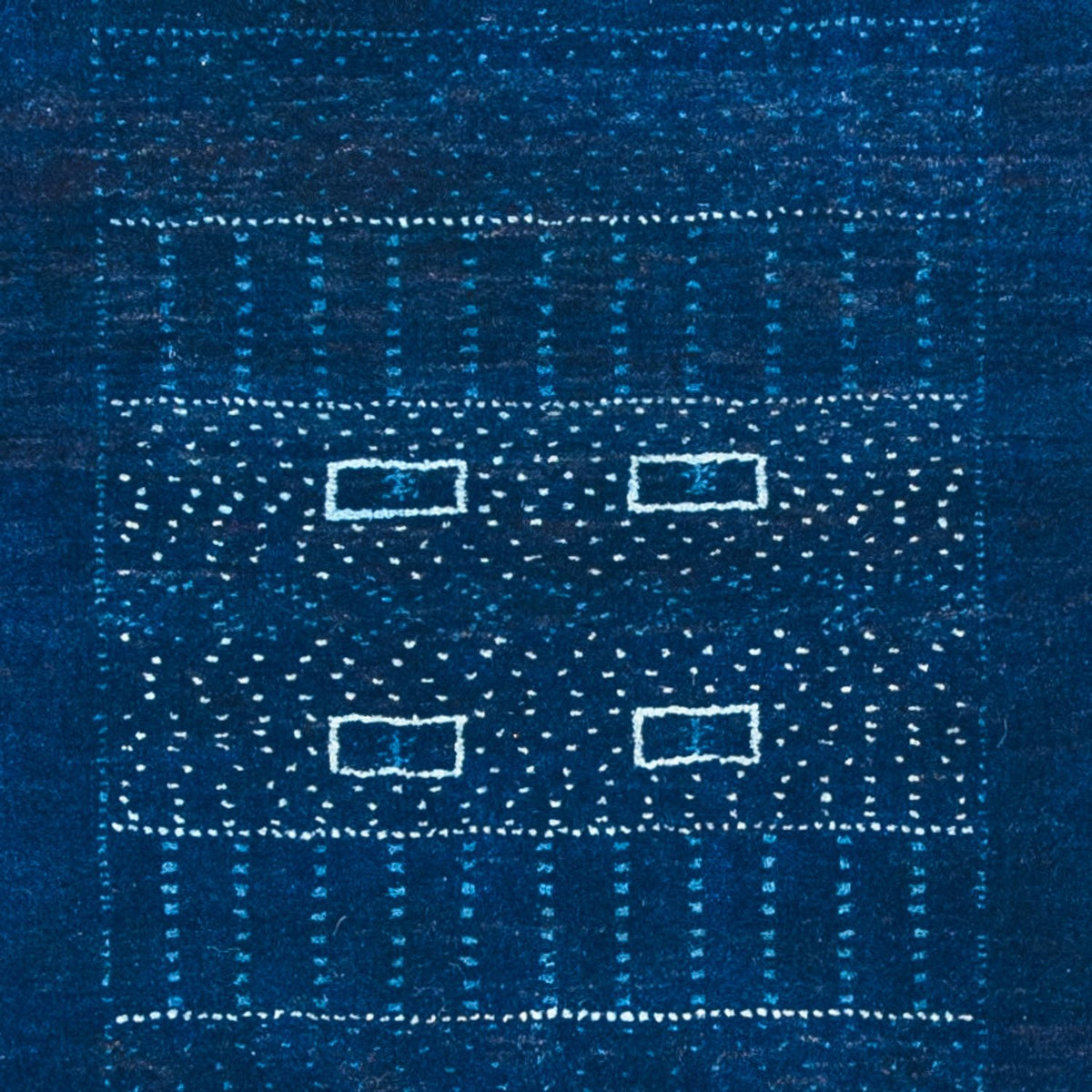 Tapis Gabbeh - Loribaft Persan - 132 x 75 cm - bleu foncé