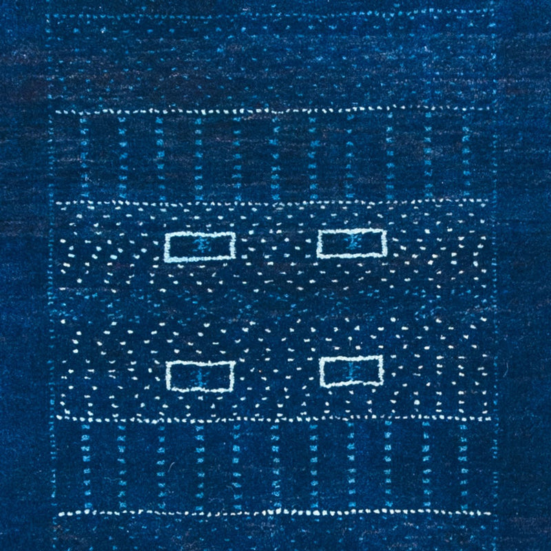 Tapis Gabbeh - Loribaft Persan - 132 x 75 cm - bleu foncé