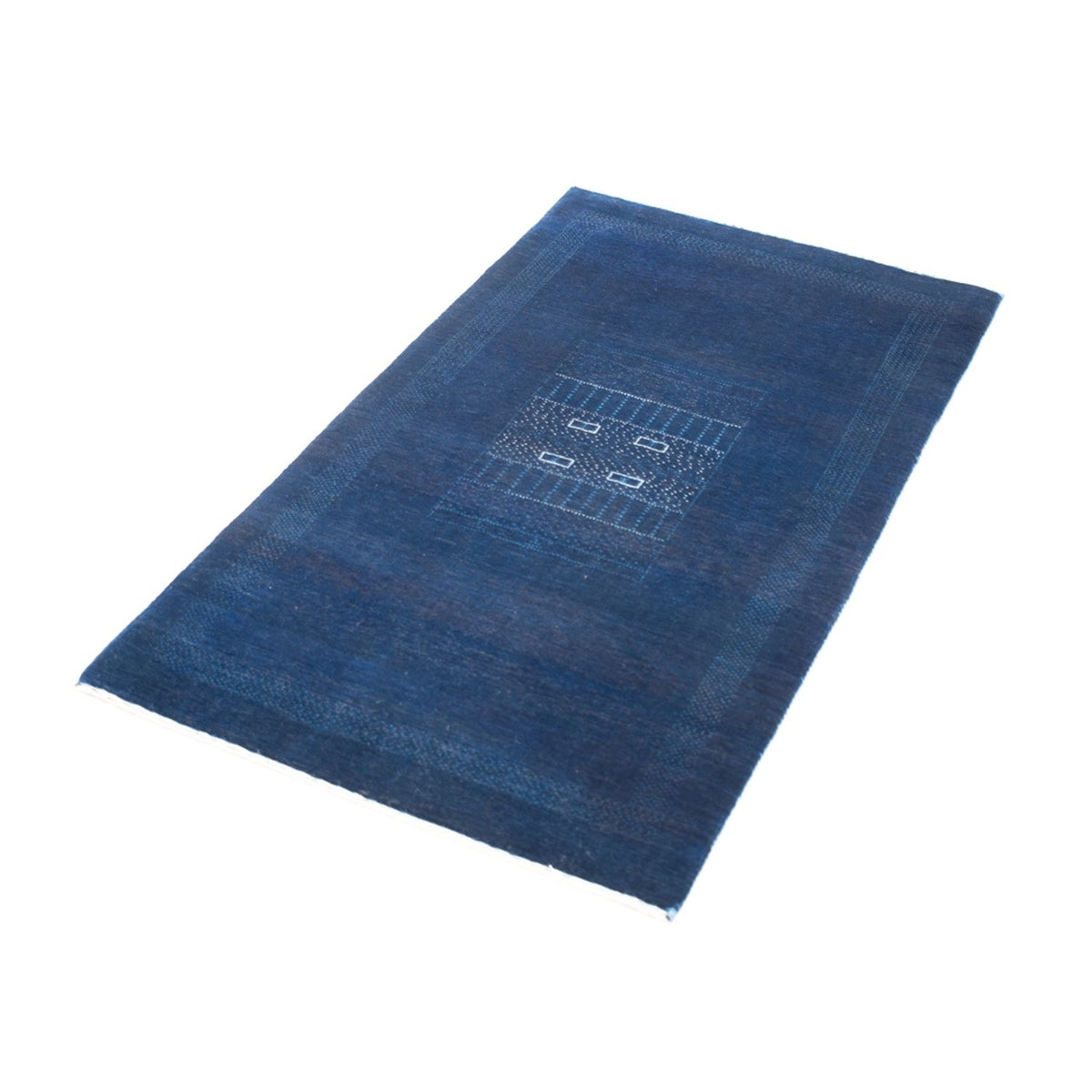 Tapis Gabbeh - Loribaft Persan - 132 x 75 cm - bleu foncé