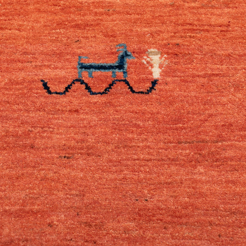 Tapis Gabbeh - Loribaft Persan - 130 x 80 cm - rouge clair