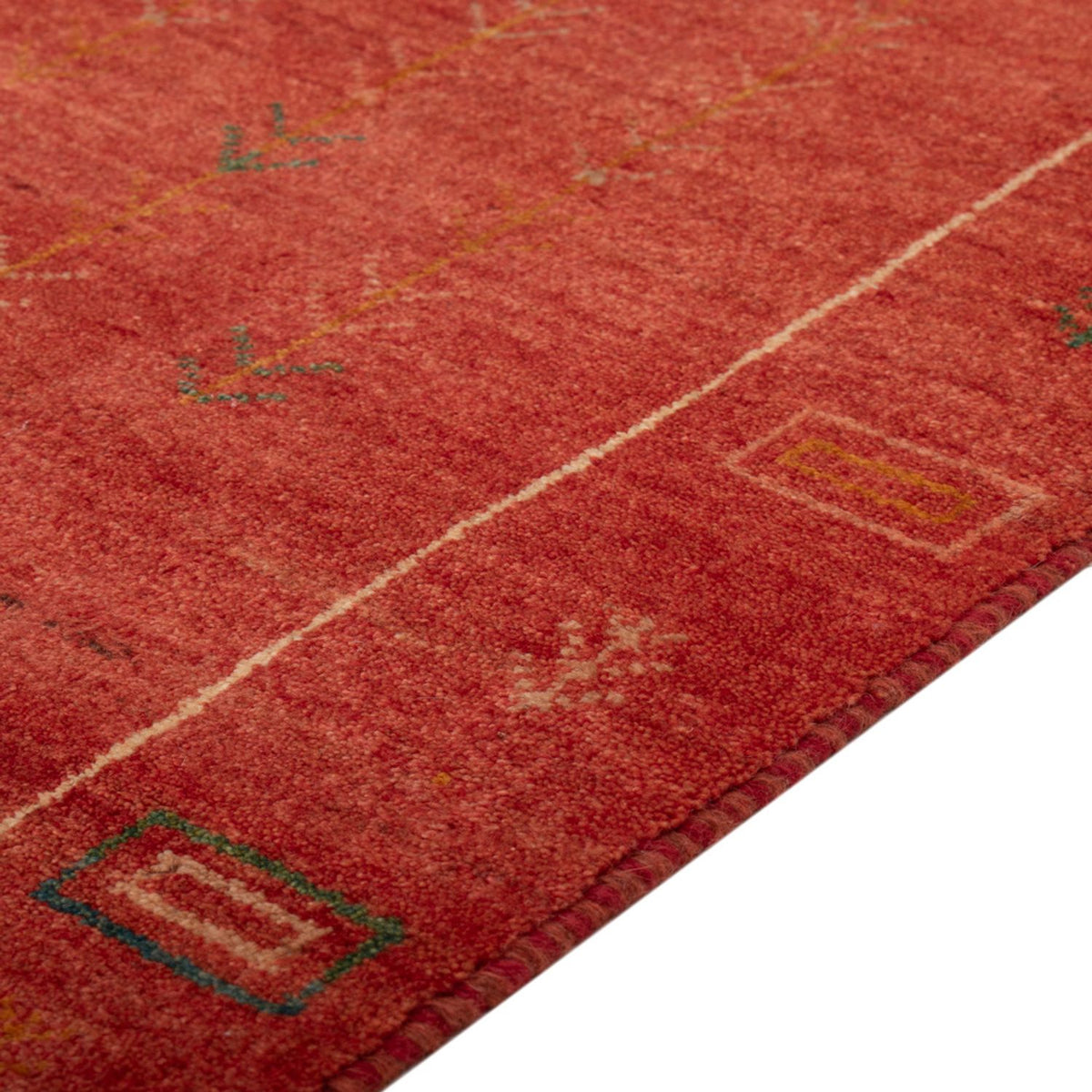 Tapis Gabbeh - Loribaft Persan - 146 x 68 cm - rouge clair