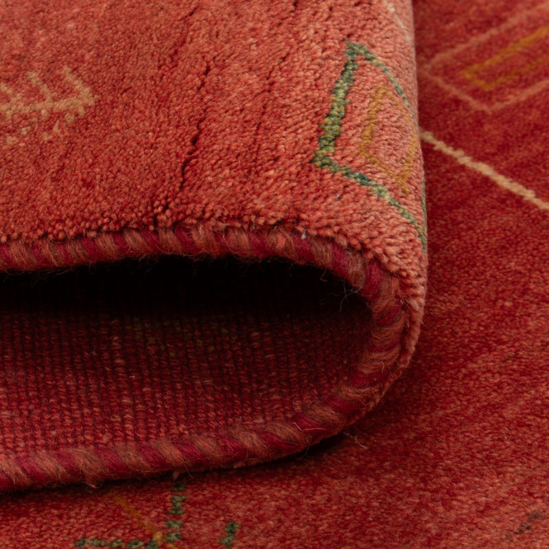 Tapis Gabbeh - Loribaft Persan - 146 x 68 cm - rouge clair