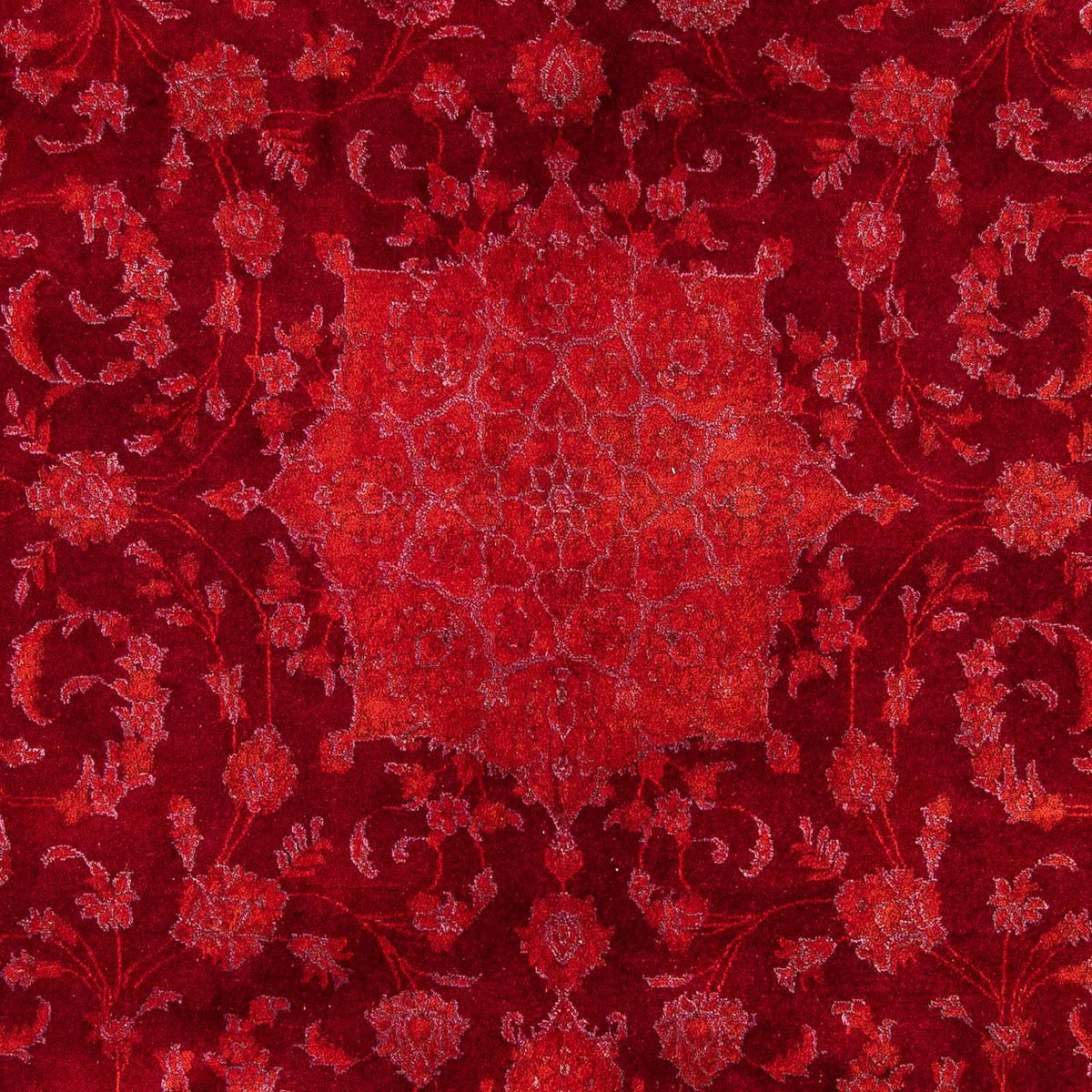 Tapis persan - Nain - 288 x 195 cm - rouge foncé