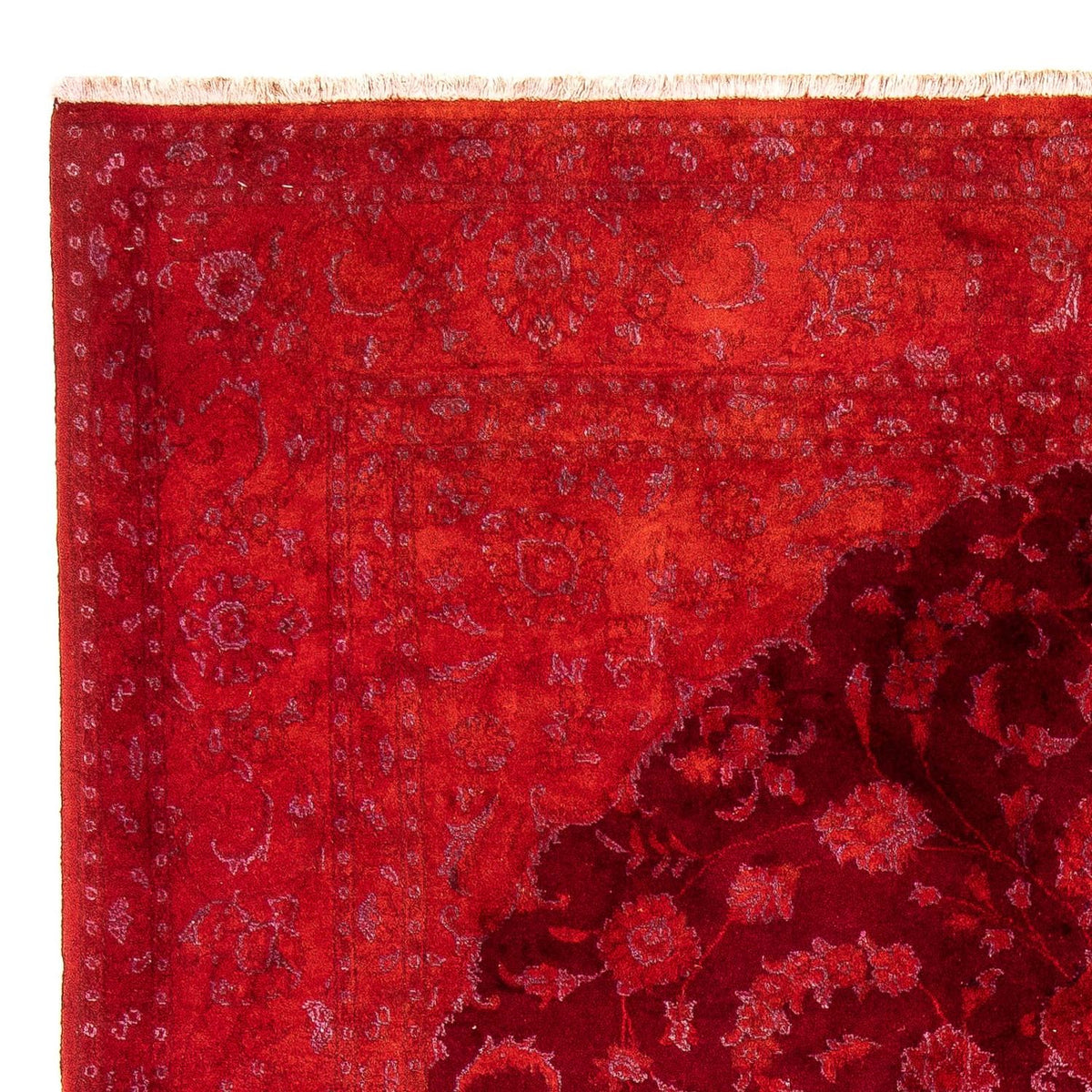 Tapis persan - Nain - 288 x 195 cm - rouge foncé