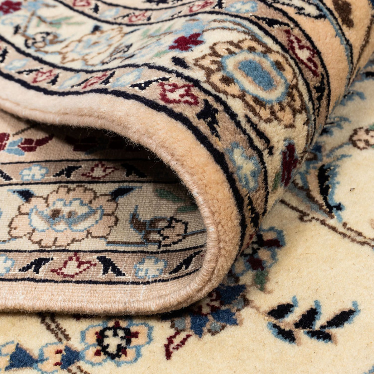 Tapis persan - Nain carré  - 307 x 296 cm - beige