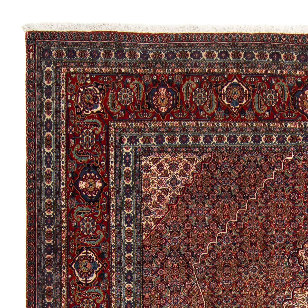Tapis persan - Nain - 323 x 256 cm - rouge foncé