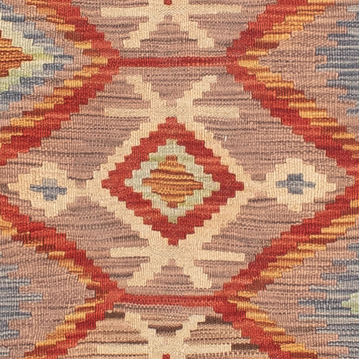 Tapis de couloir Tapis Kelim - Splash - 298 x 77 cm - rouge